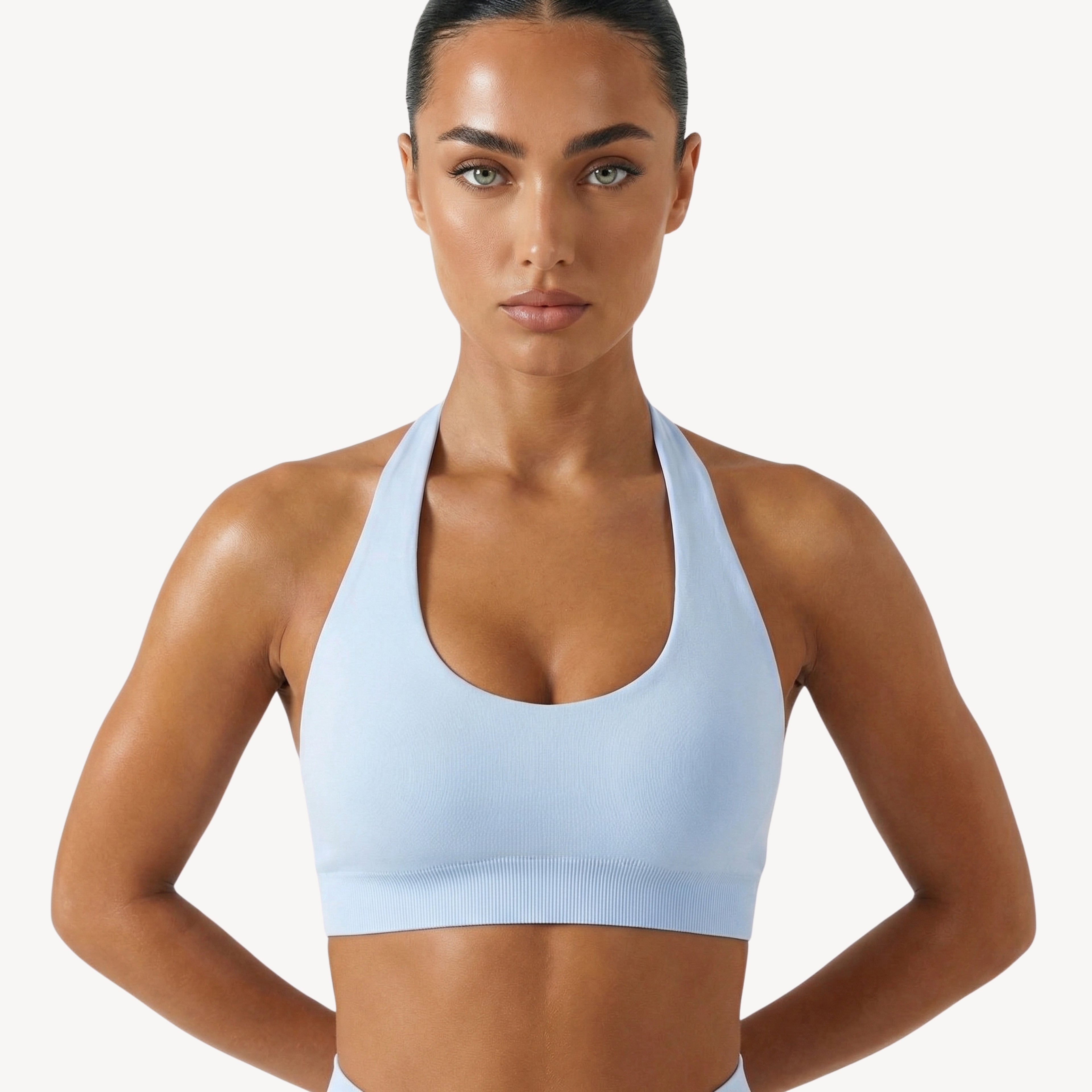 Move 01 Halter Bra - Light Blue