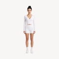 Paris 01 Cross Wrap Top - White