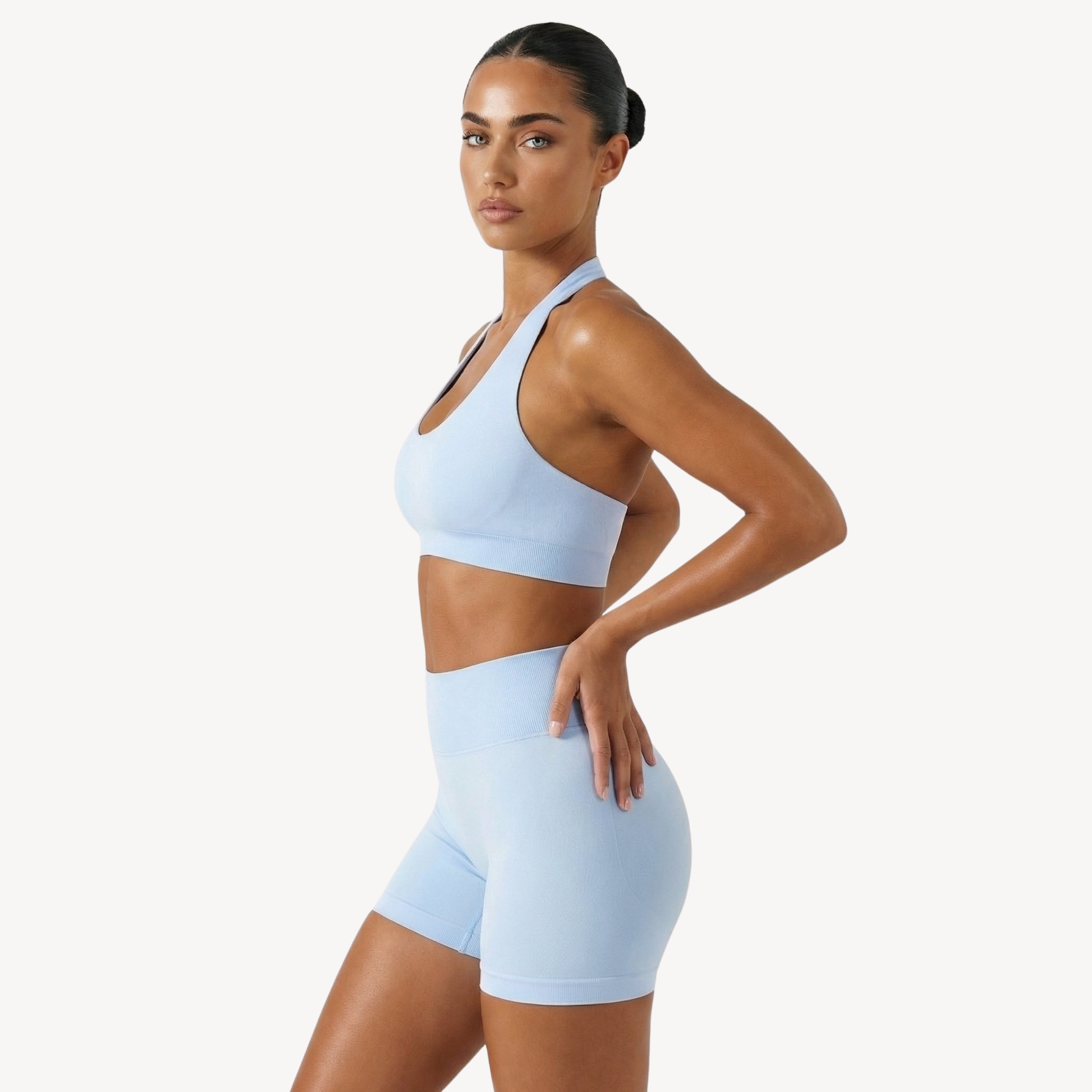 Move 01 Halter Bra - Light Blue