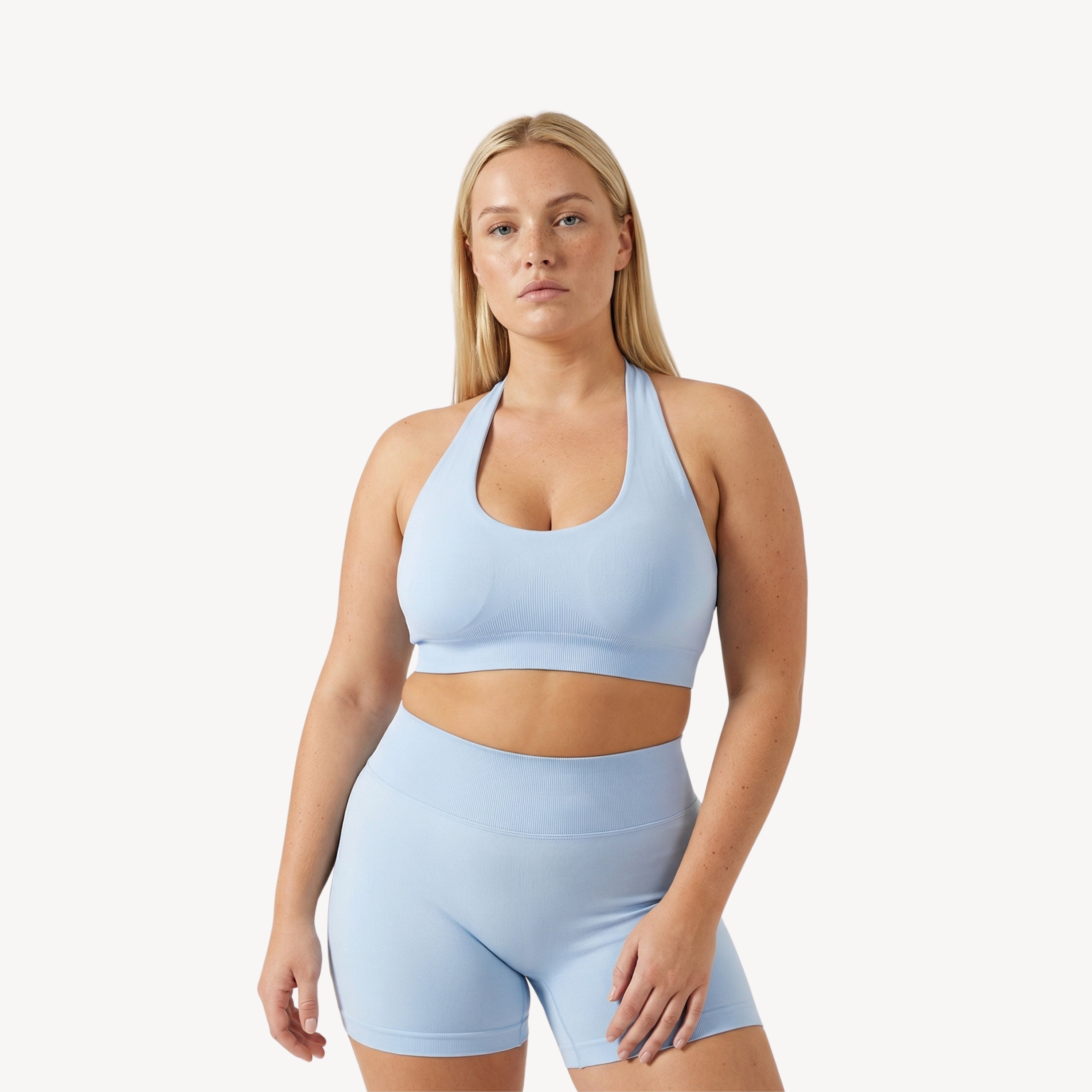 Move 01 Halter Bra - Light Blue