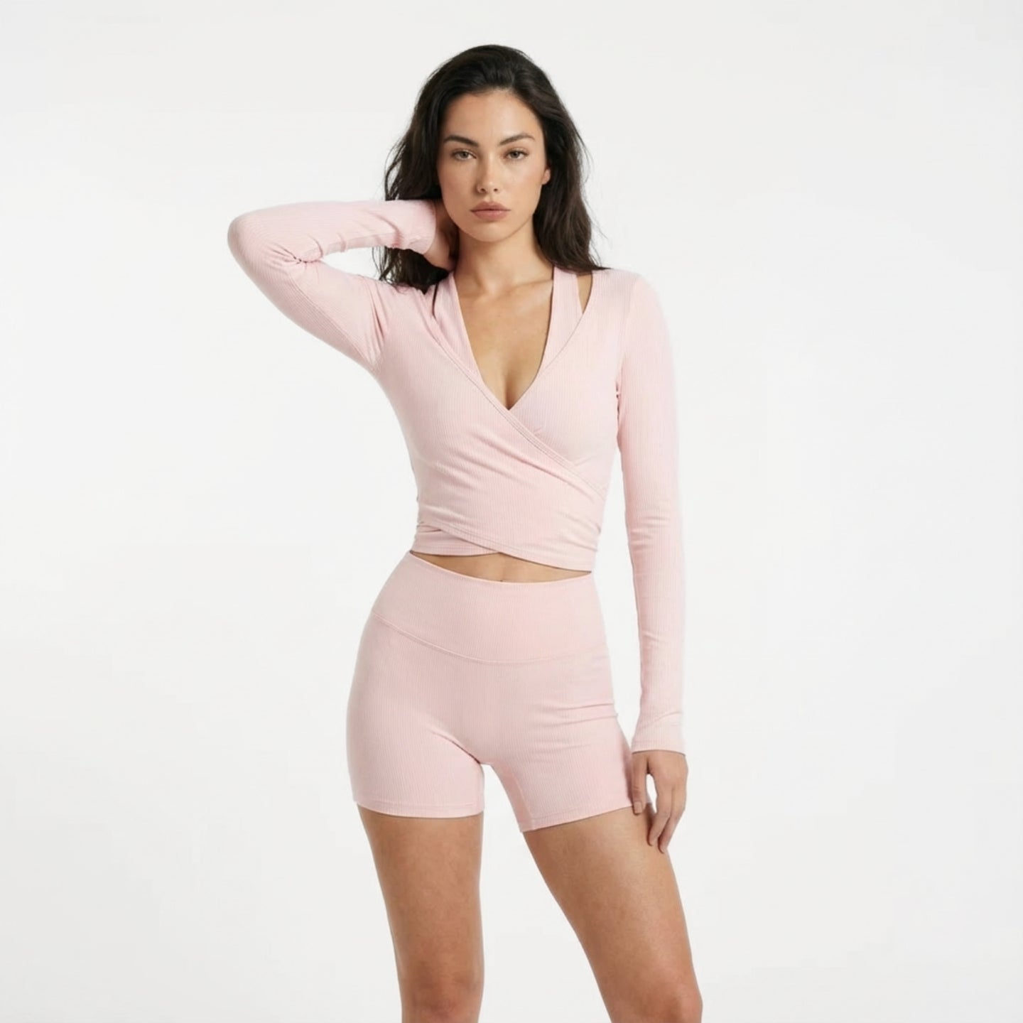 Paris 01 Cross Wrap Top - Pink