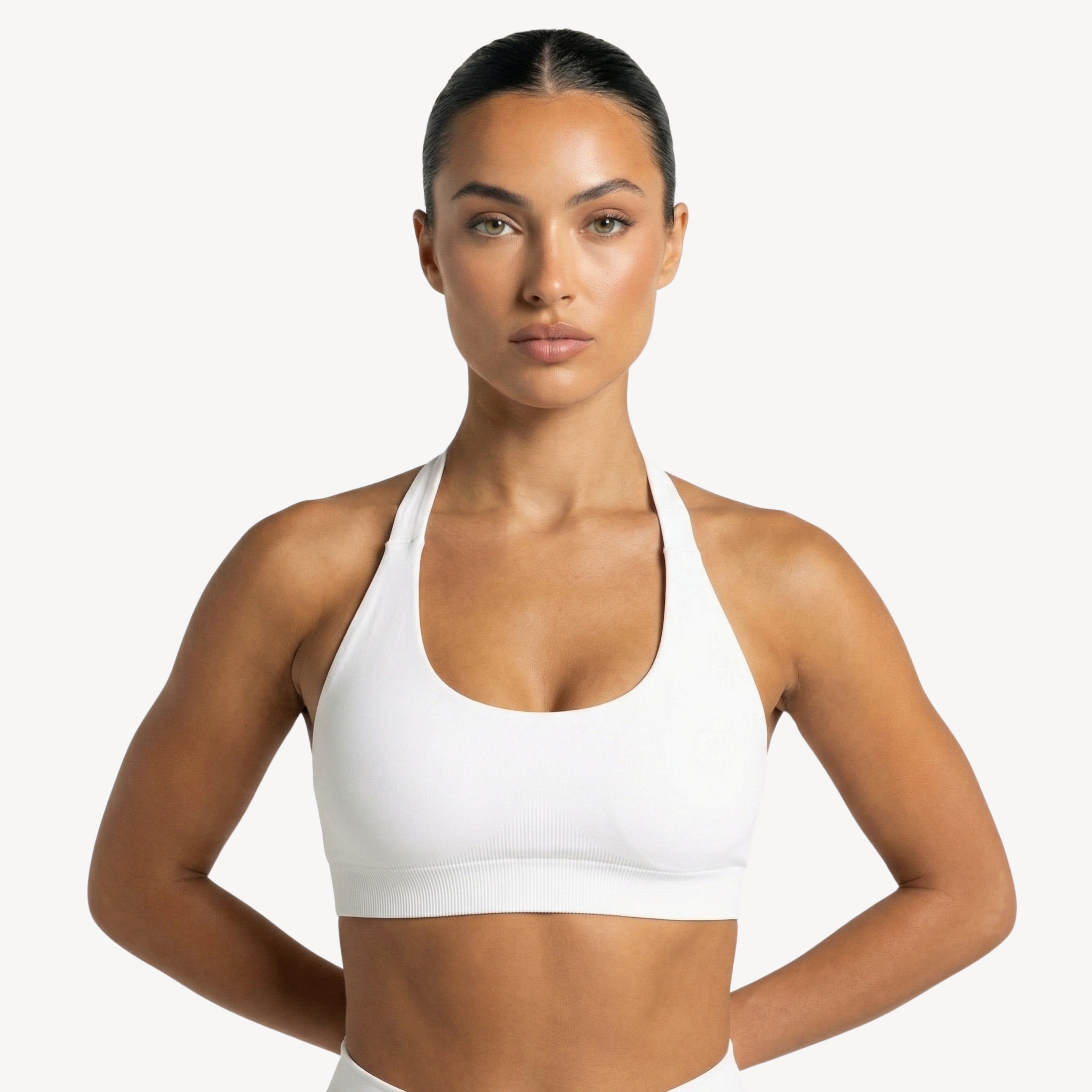 Move 01 Halter Bra - White