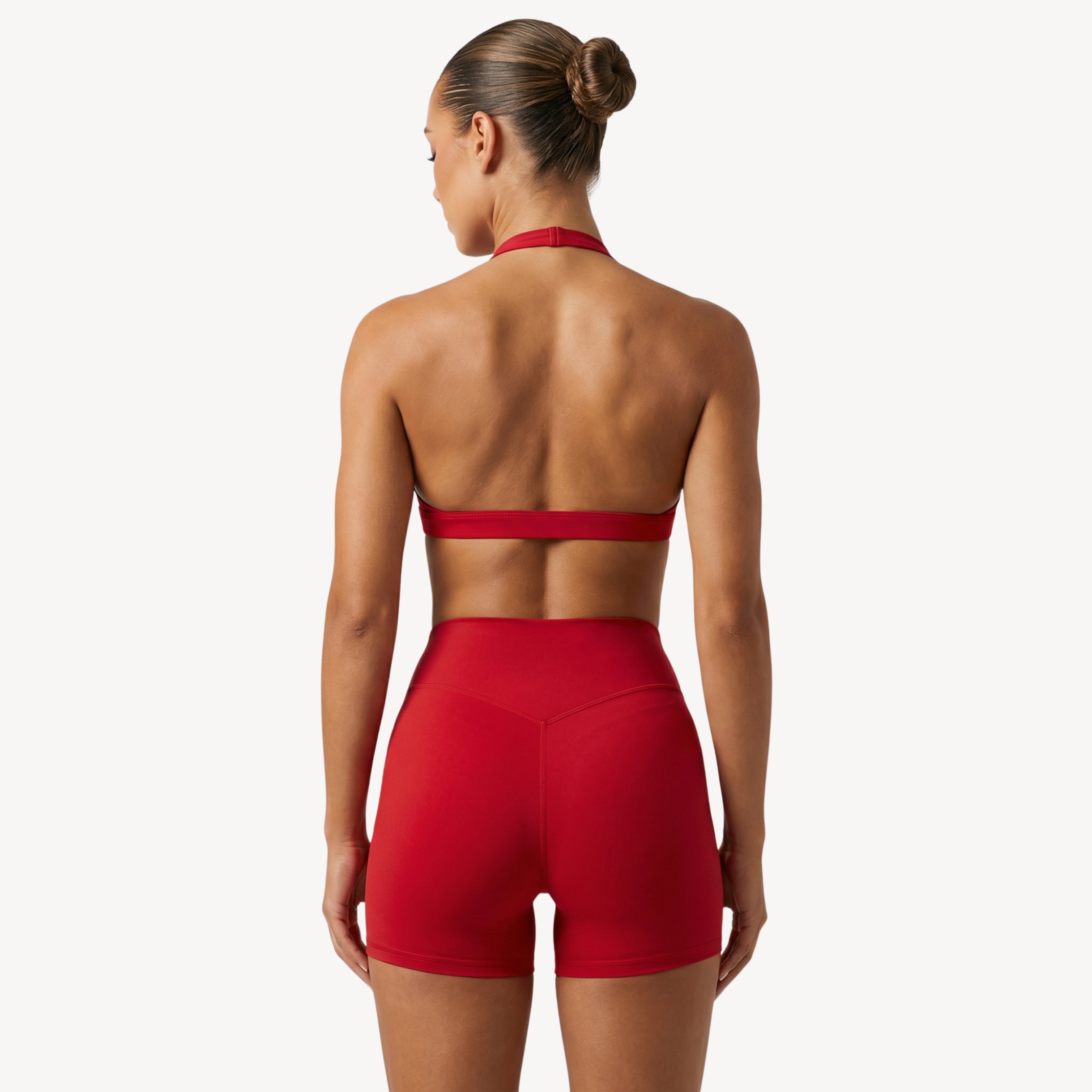 Sculpt 01 Crop Shorts - Red