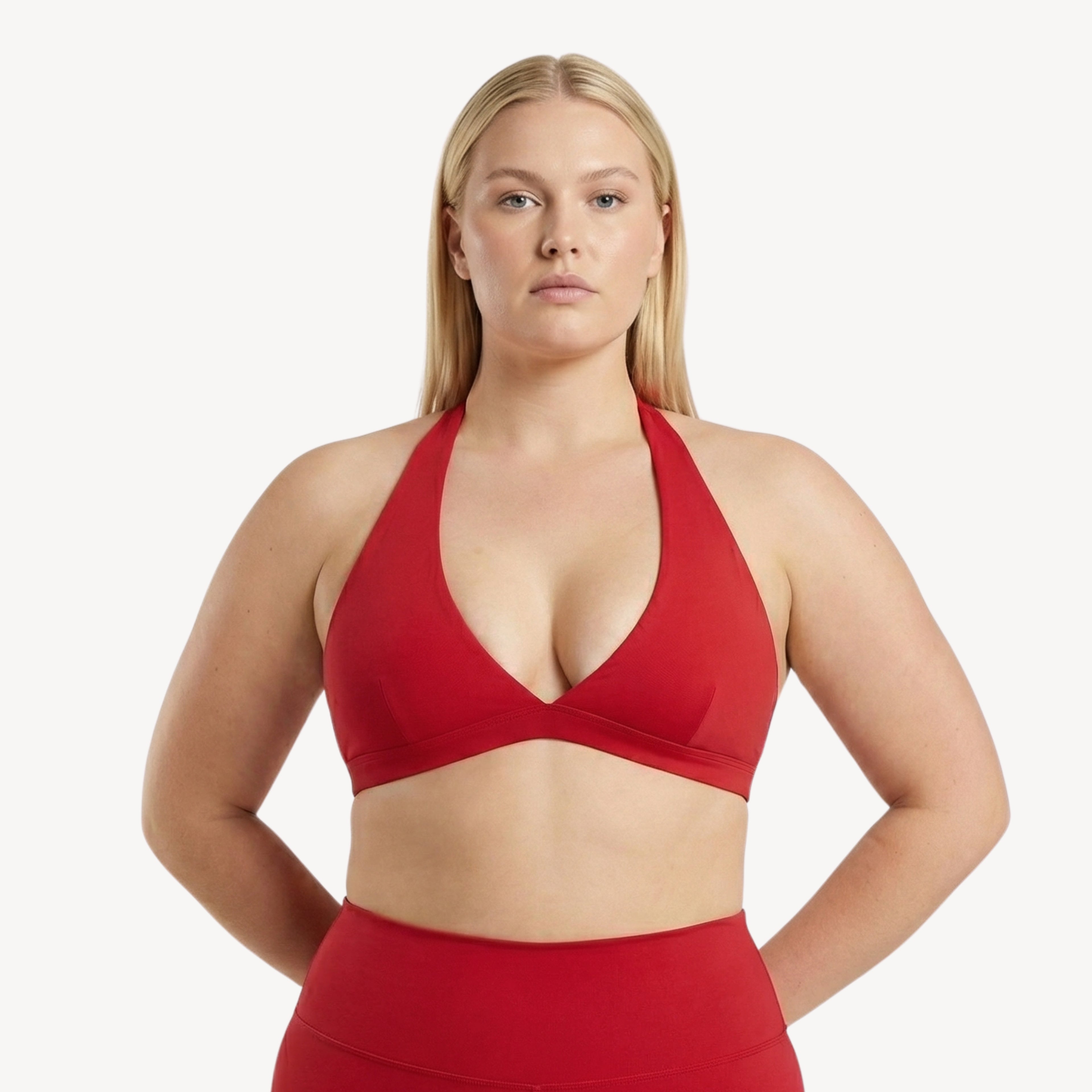 Sculpt 01 Halter Bra - Red