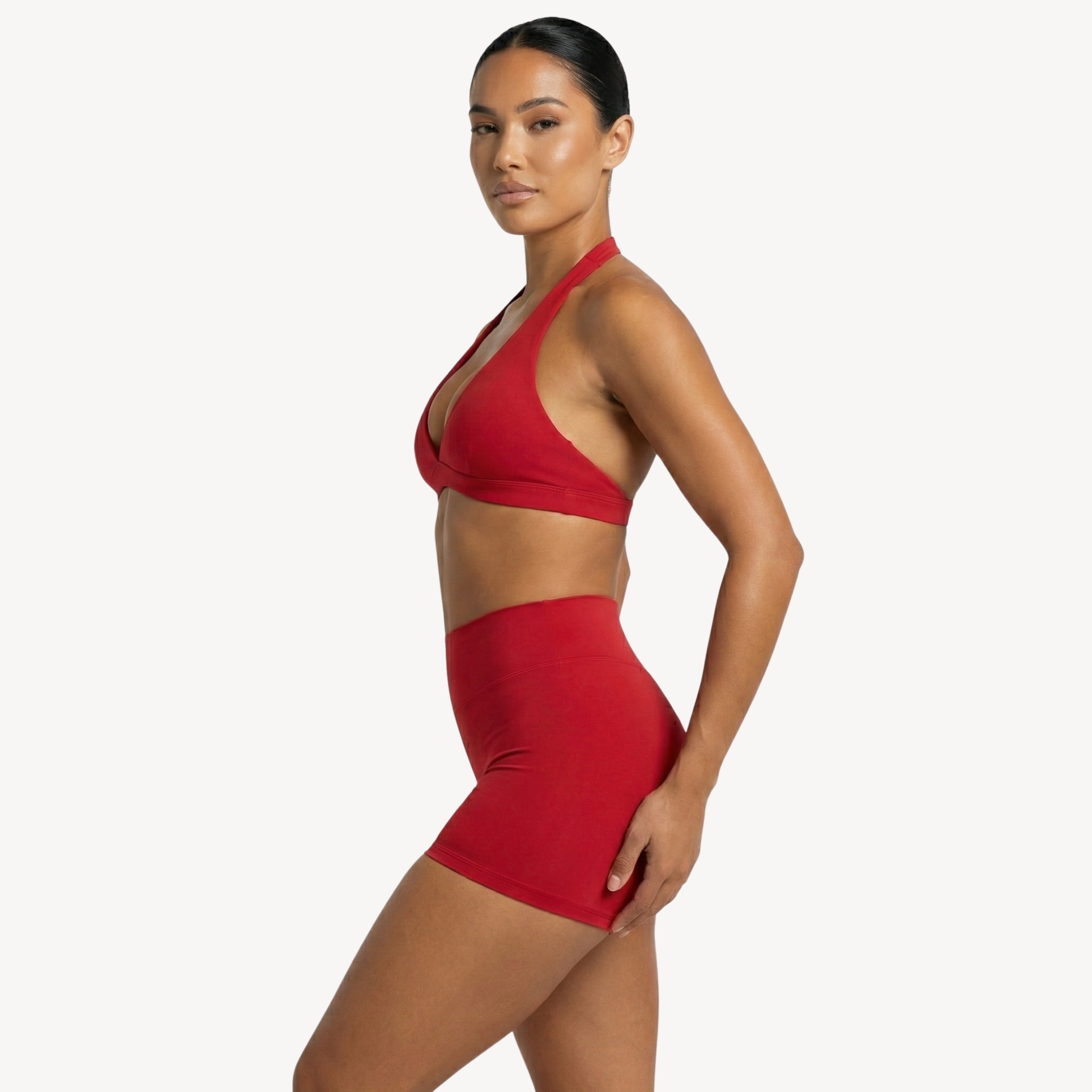 Sculpt 01 Halter Bra - Red