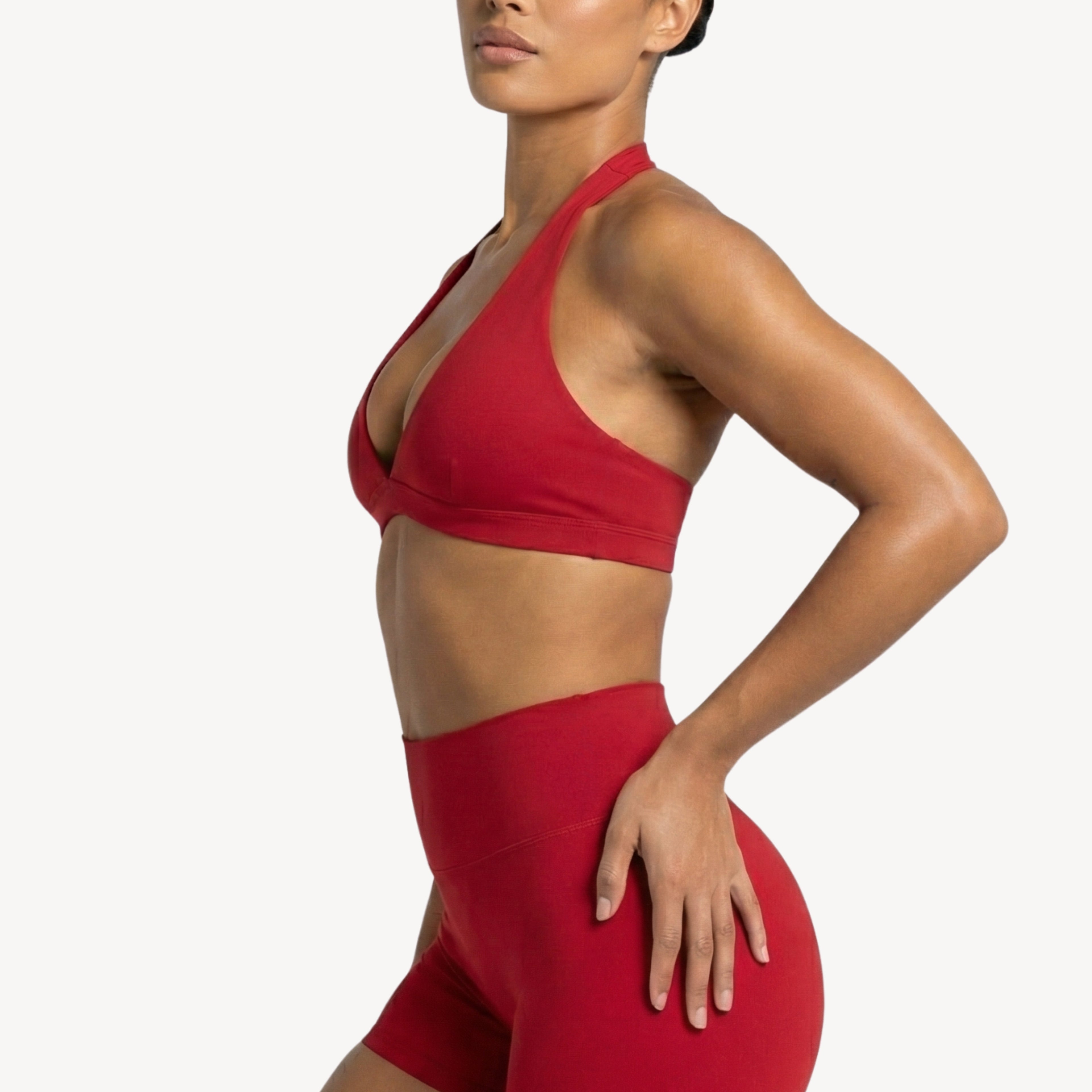 Sculpt 01 Halter Bra - Red