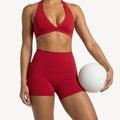 Sculpt 01 Crop Shorts - Red