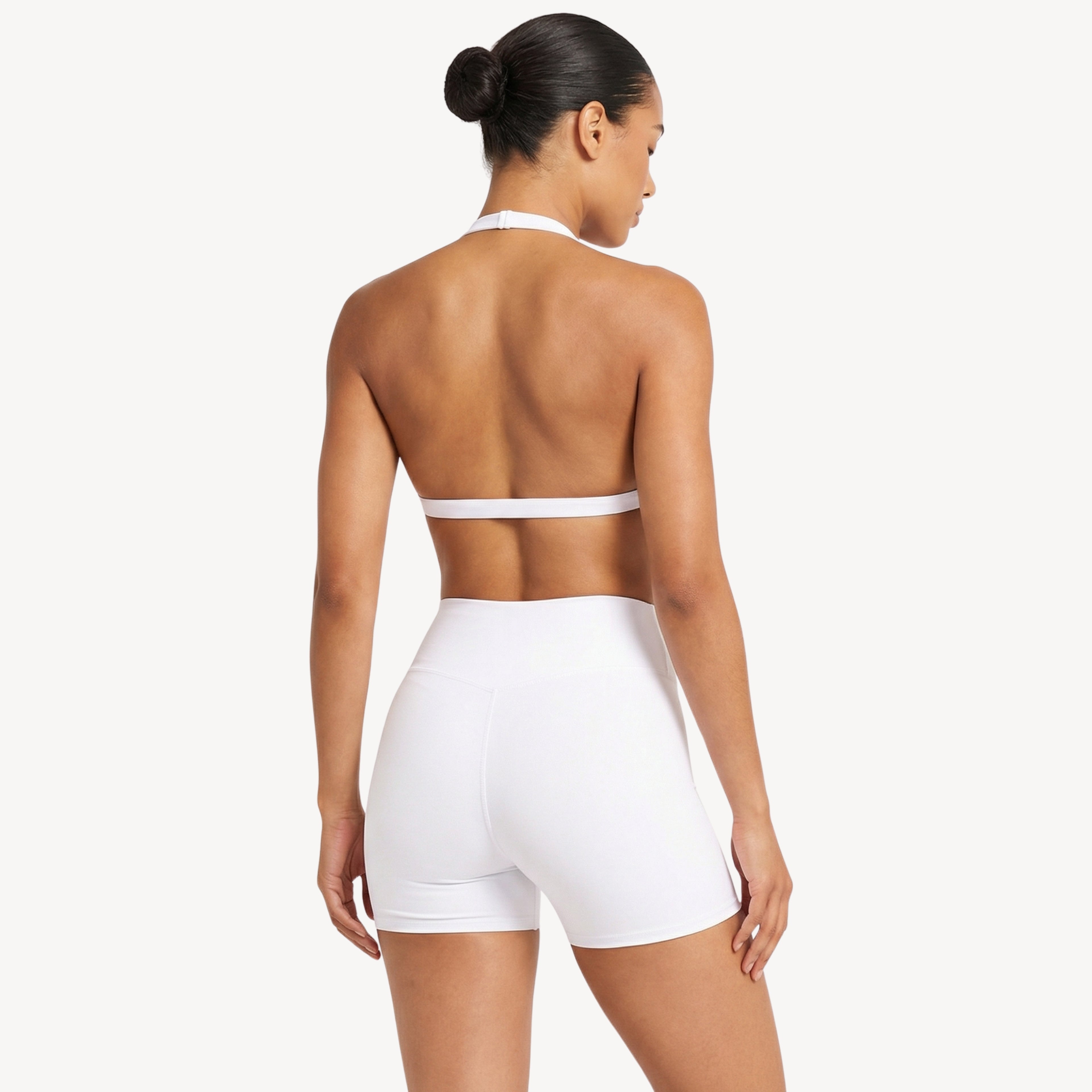 Sculpt 01 Halter Bra - White