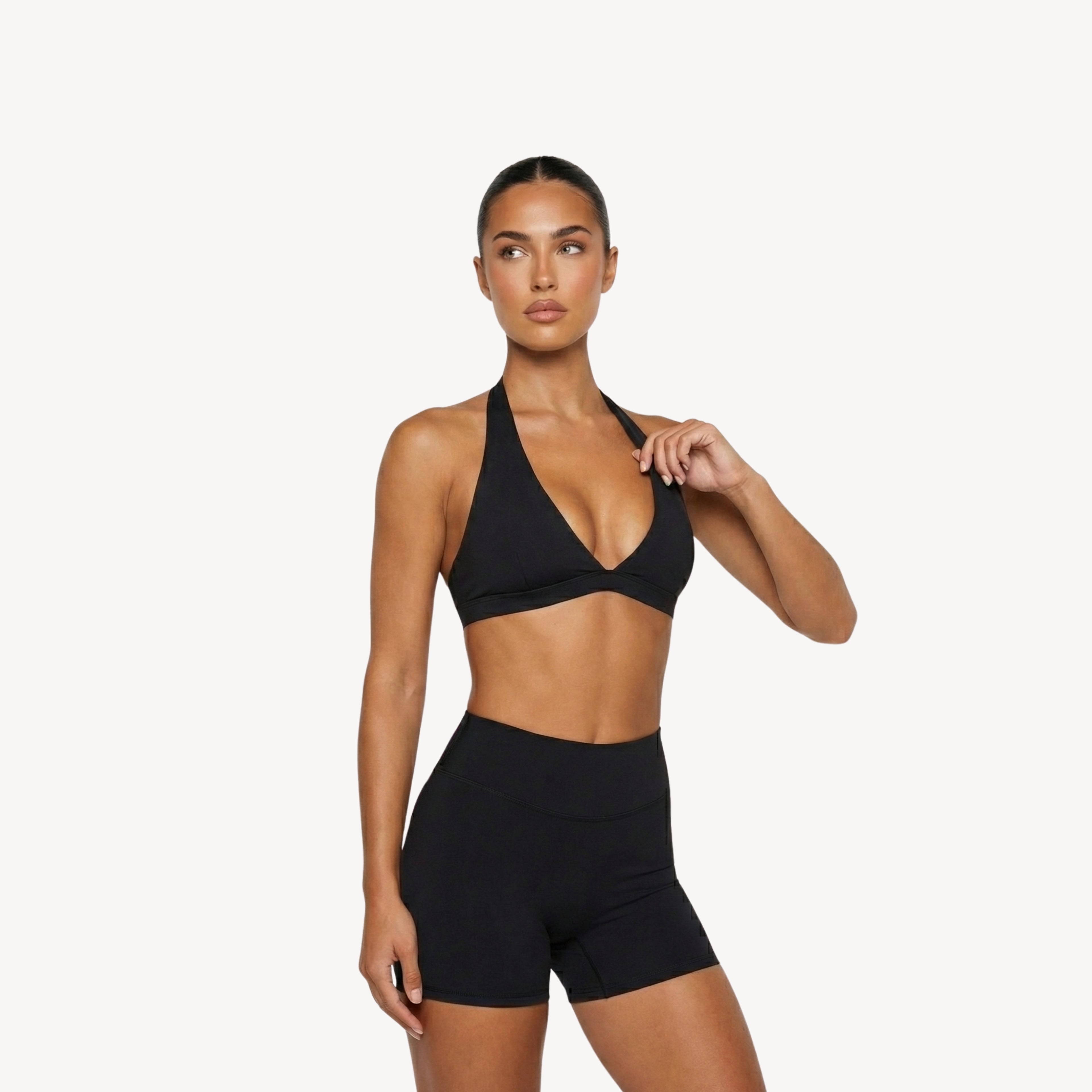 Sculpt 01 Halter Bra - Black