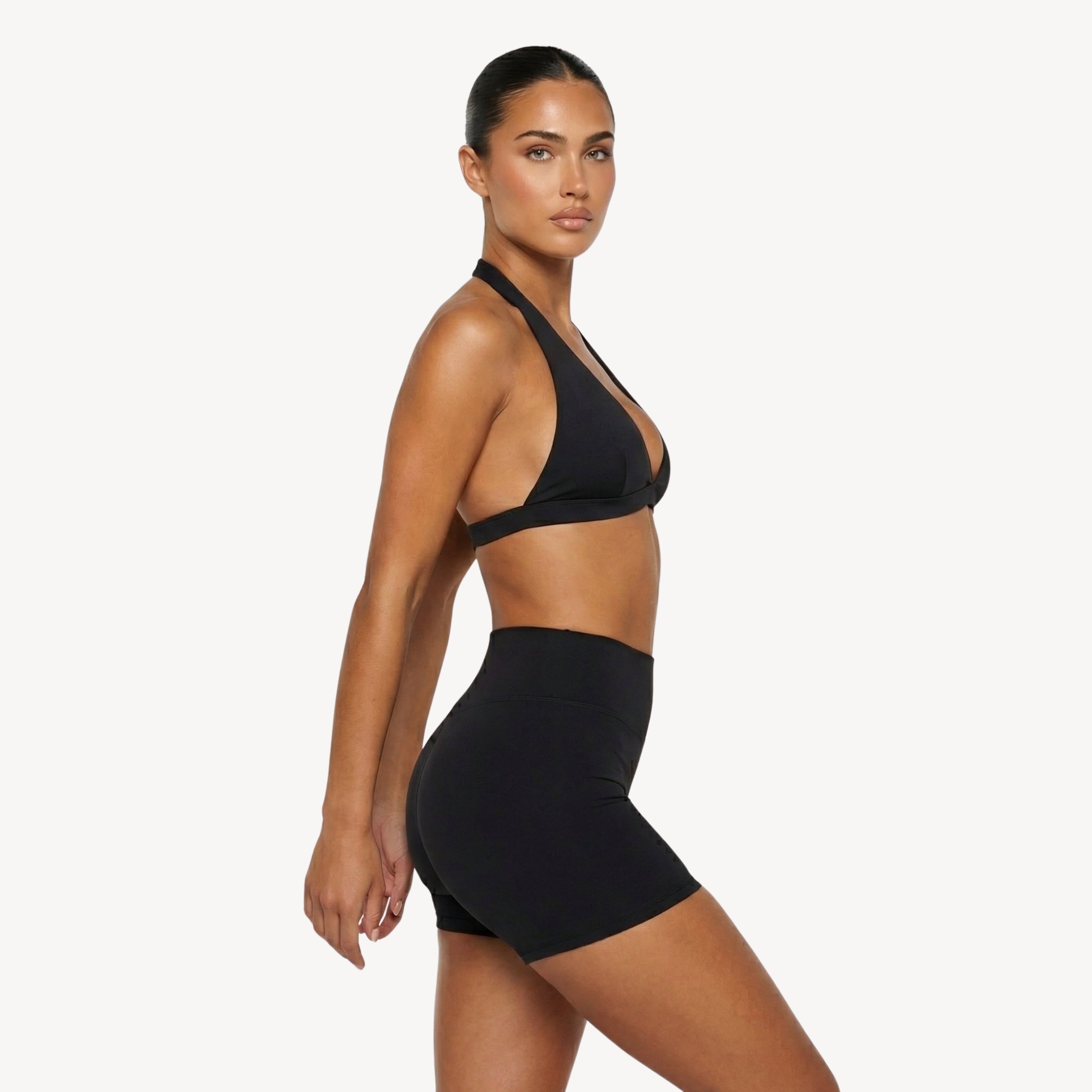 Sculpt 01 Halter Bra - Black