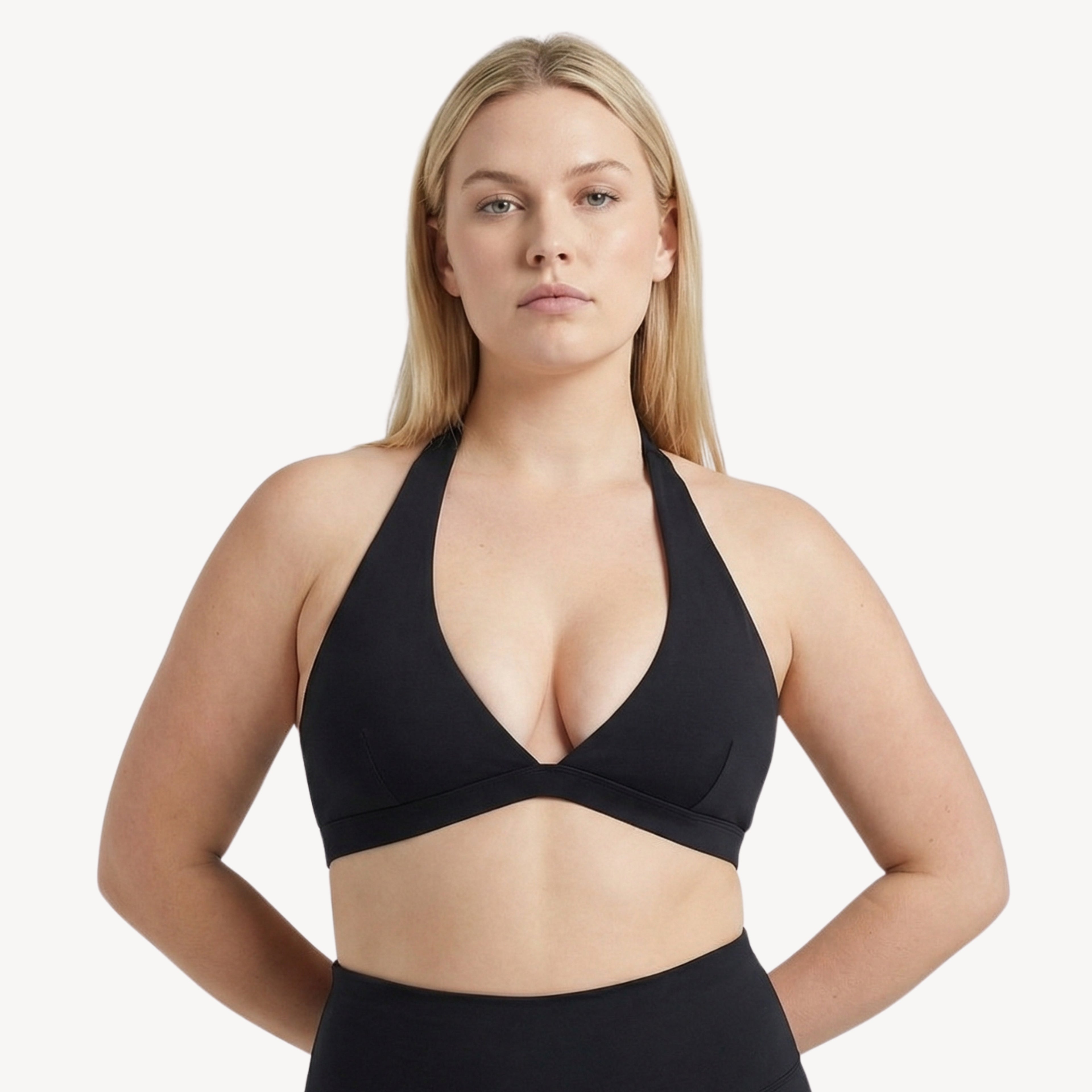 Sculpt 01 Halter Bra - Black
