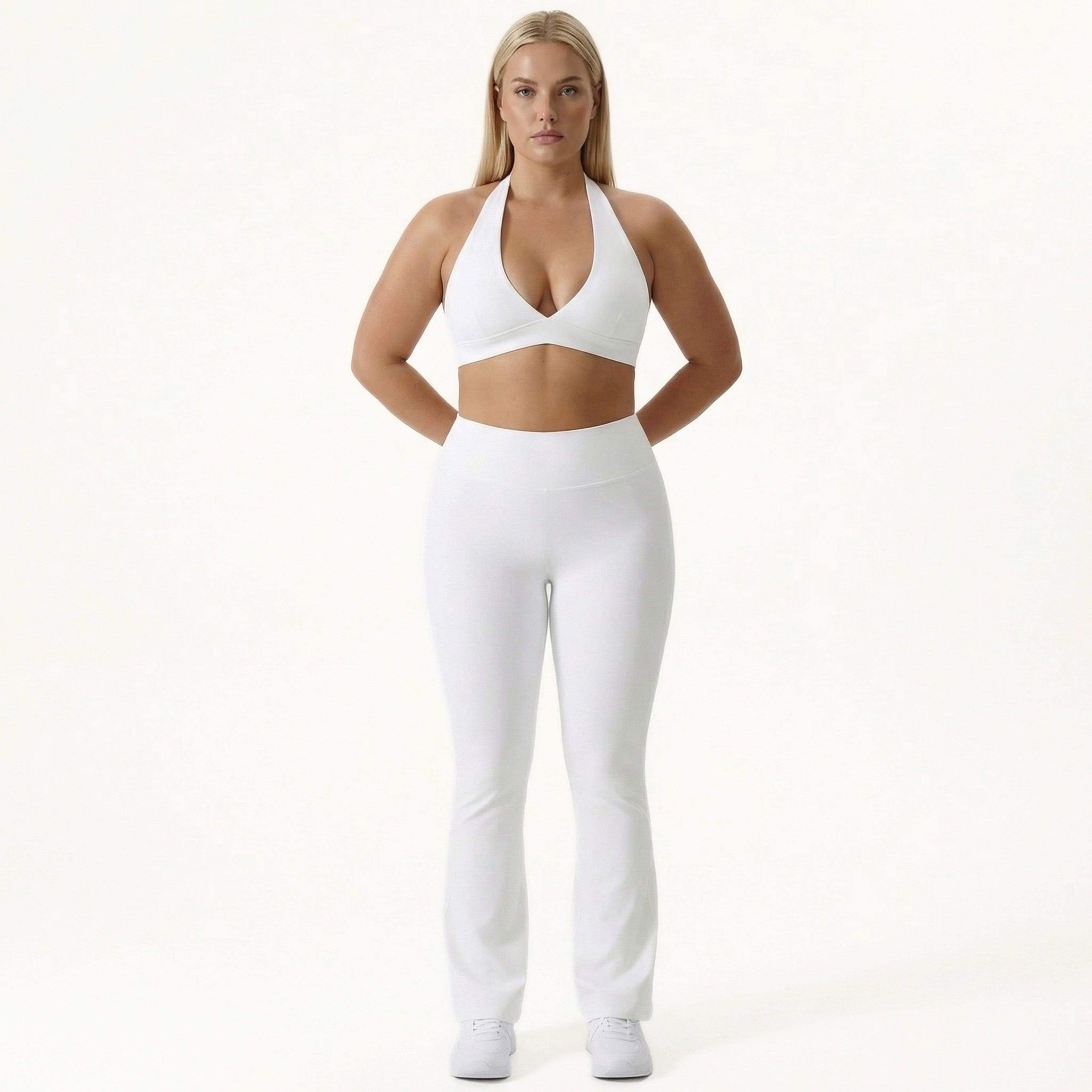 Sculpt 01 Flared Leggings - White