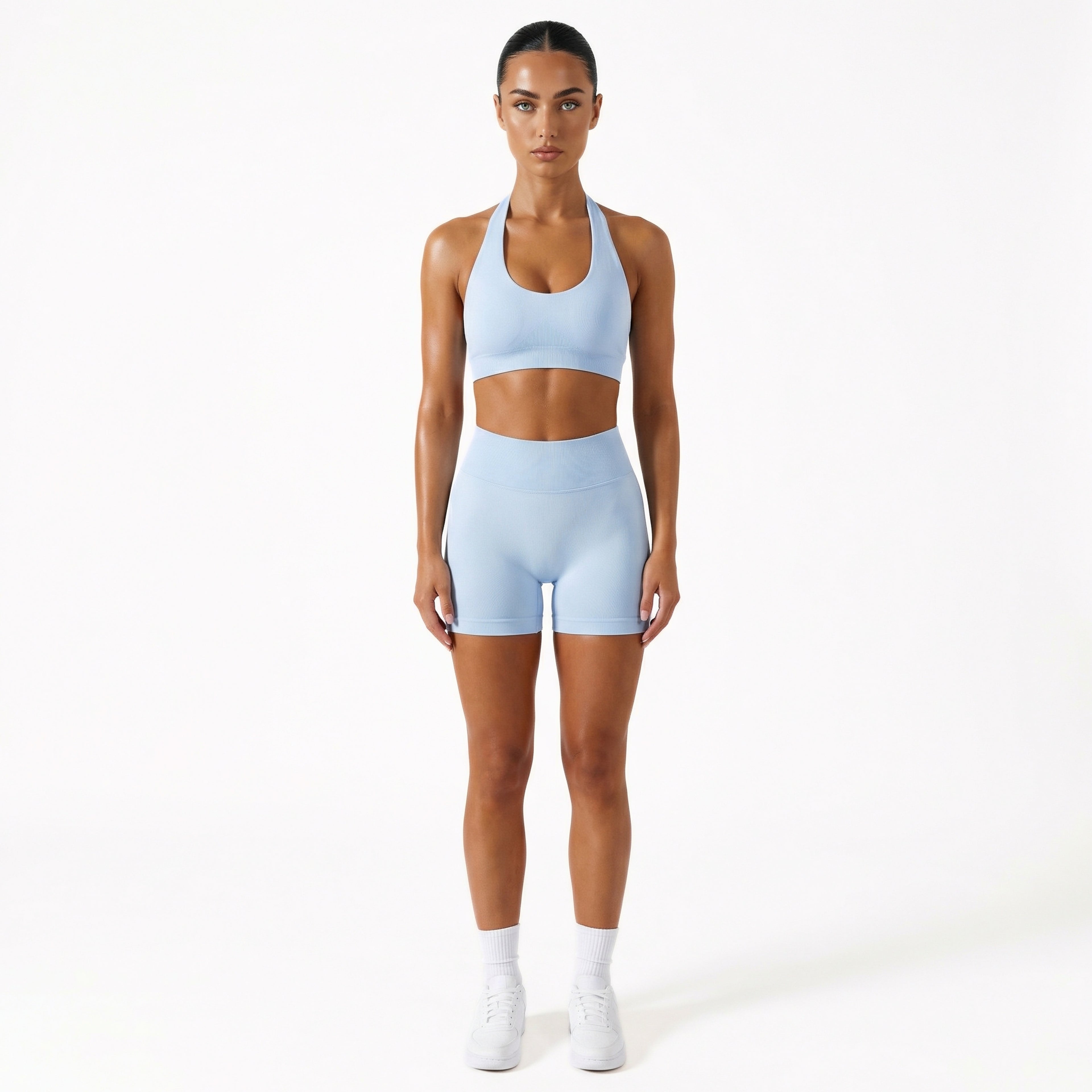Move 01 Halter Bra - Light Blue